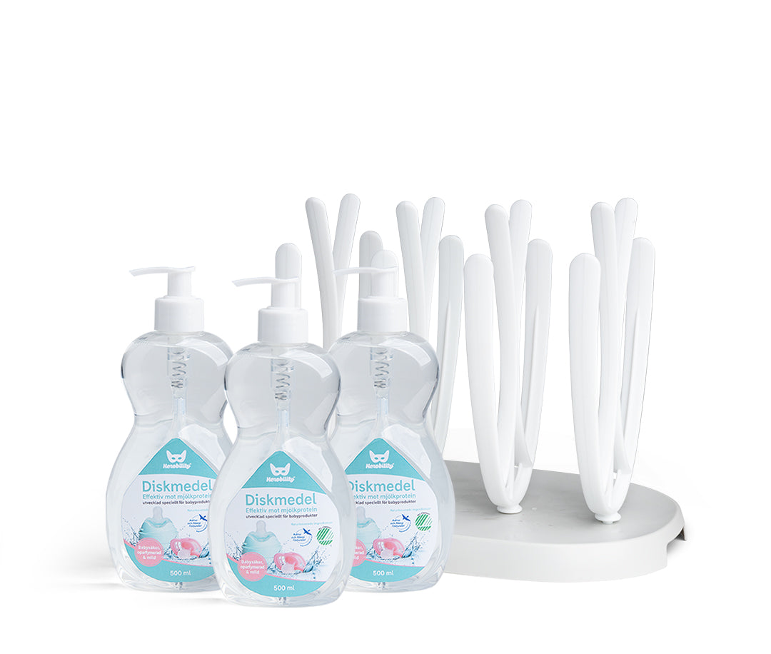 Drying rack and 3-pack detergent with 60% discount.