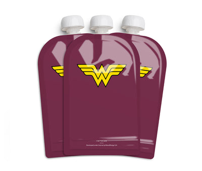 Food Pouch, Wonder Woman, 180 ml / 6 floz, 3-pack