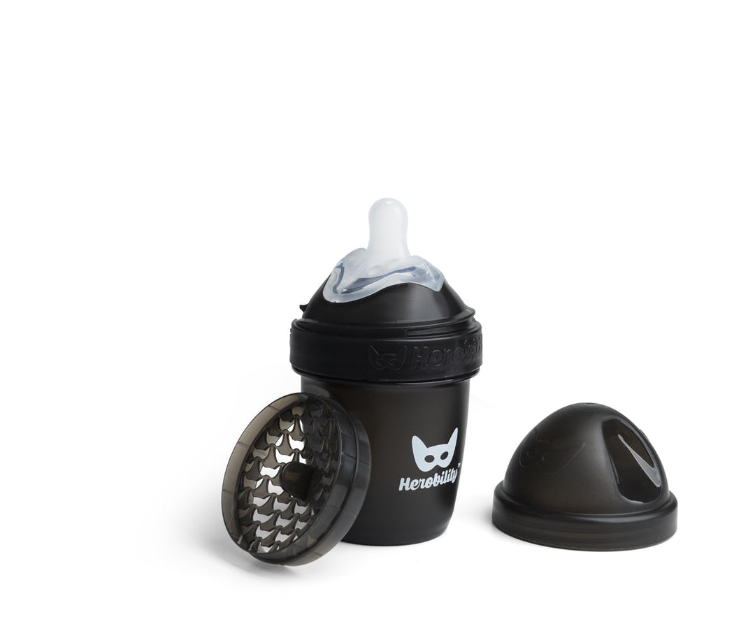 Double Anti-Colic Baby Bottle LT 140 ml/5 floz Black – Herobility
