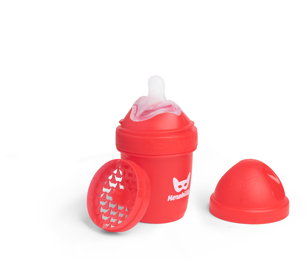 Double Anti-Colic Baby Bottle LT 140 ml/5 floz Red