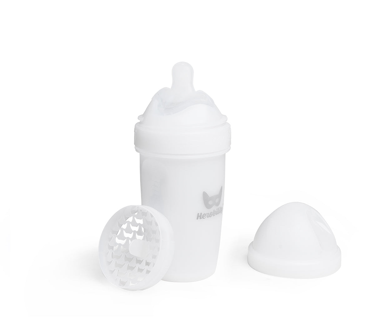 Double Anti-Colic Baby Bottle LT 240 ml/8.5 floz White