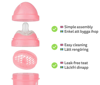 Double Anti-Colic Baby Bottle LT 340 ml/12 floz Supergirl
