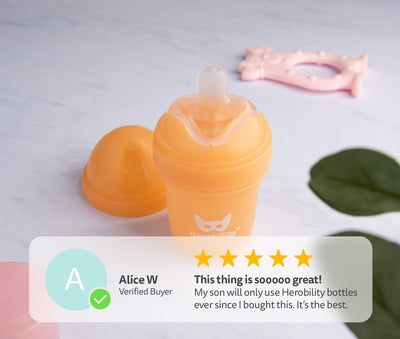 Double Anti-Colic Baby Bottle LT 140 ml/5 floz Peach